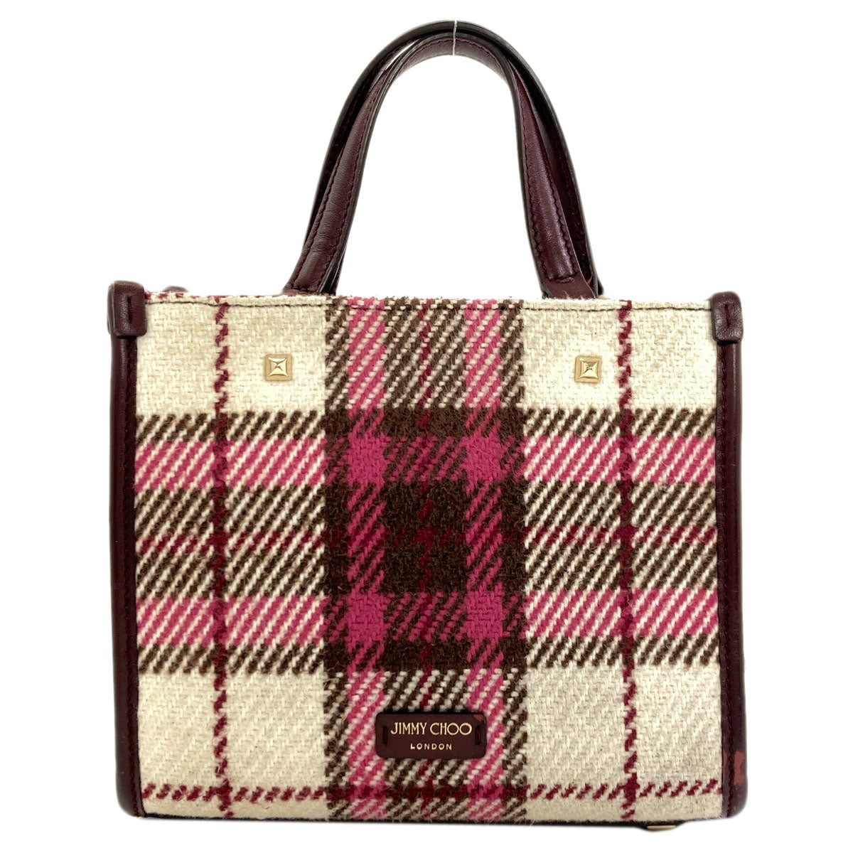 Jimmy Choo ジミーチュウ ヴァレンヌ 2WAY ハンドバッグ ウール レディース 中古