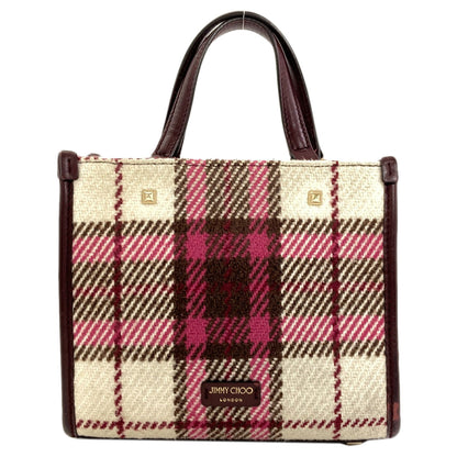 Jimmy Choo ジミーチュウ ヴァレンヌ 2WAY ハンドバッグ ウール レディース 中古