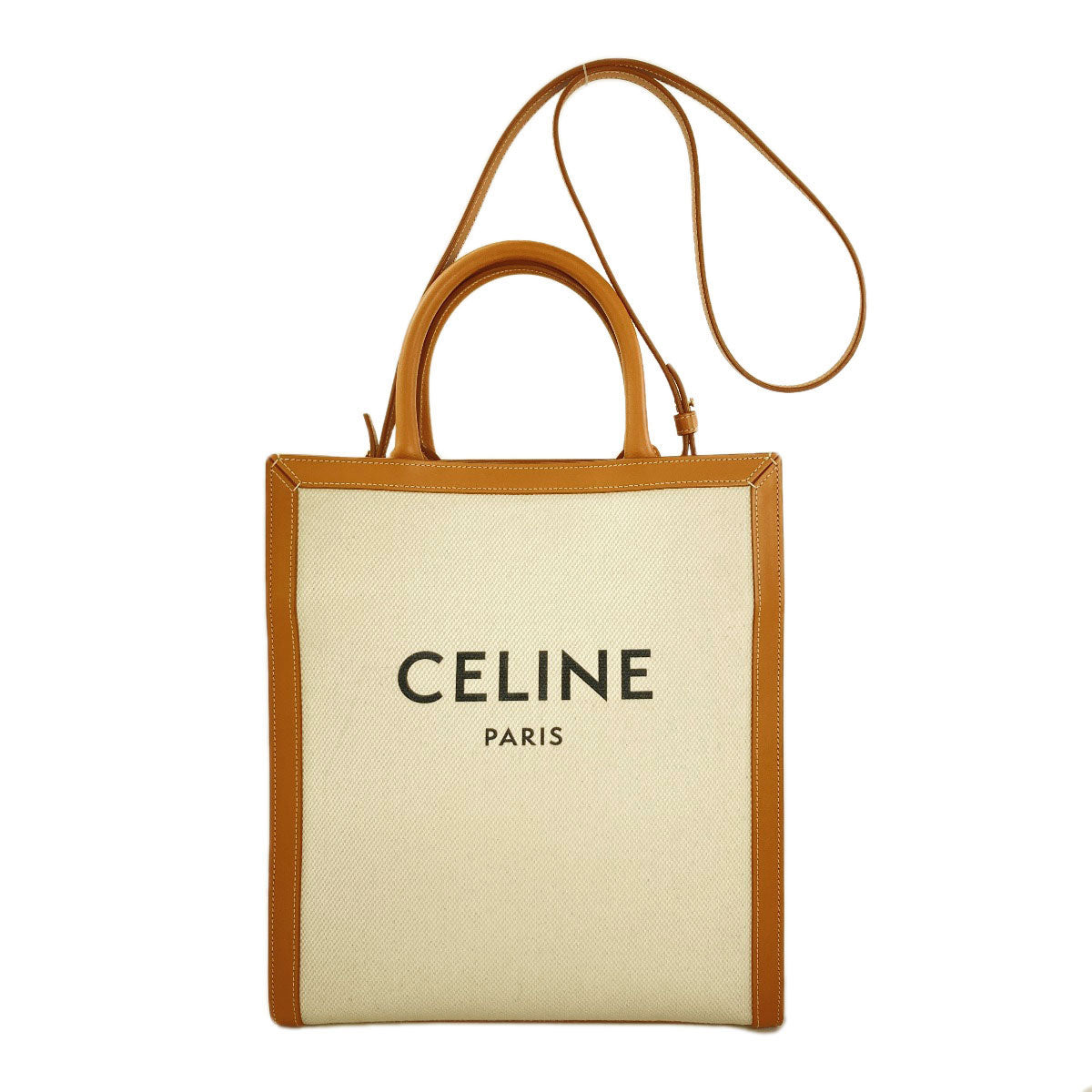 CELINE セリーヌ バーティカルカバ 2WAY ハンドバッグ キャンバス レディース 中古