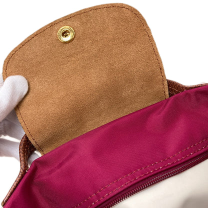 Longchamp ロンシャン ロゴ ハンドバッグ ナイロン レディース 中古