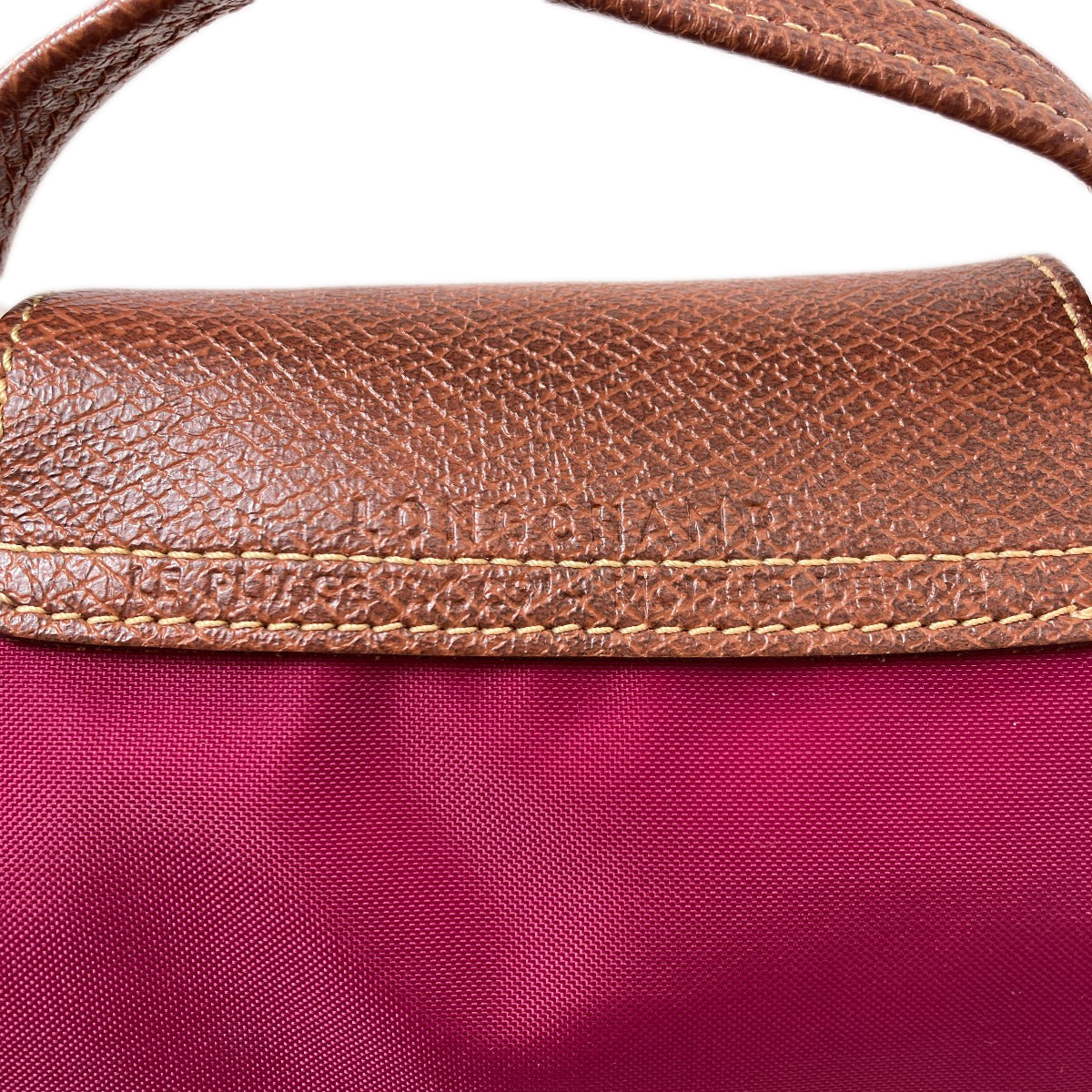 Longchamp ロンシャン ロゴ ハンドバッグ ナイロン レディース 中古
