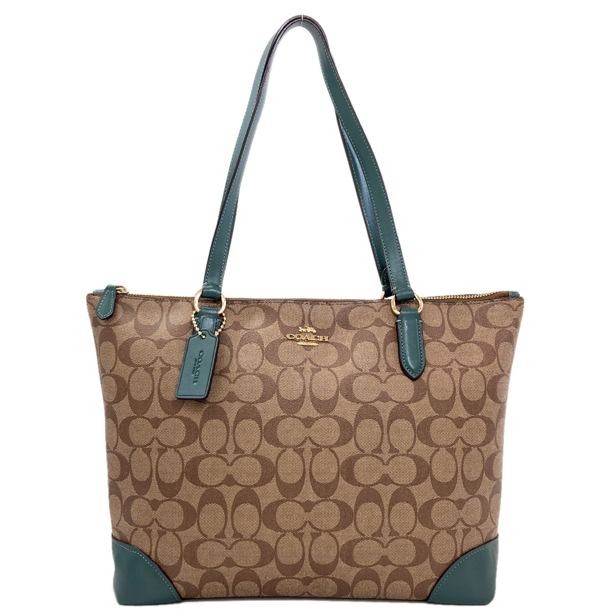 COACH コーチ F29208 シグネチャー トートバッグ PVC レディース 中古