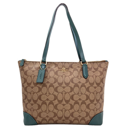 COACH コーチ F29208 シグネチャー トートバッグ PVC レディース 中古
