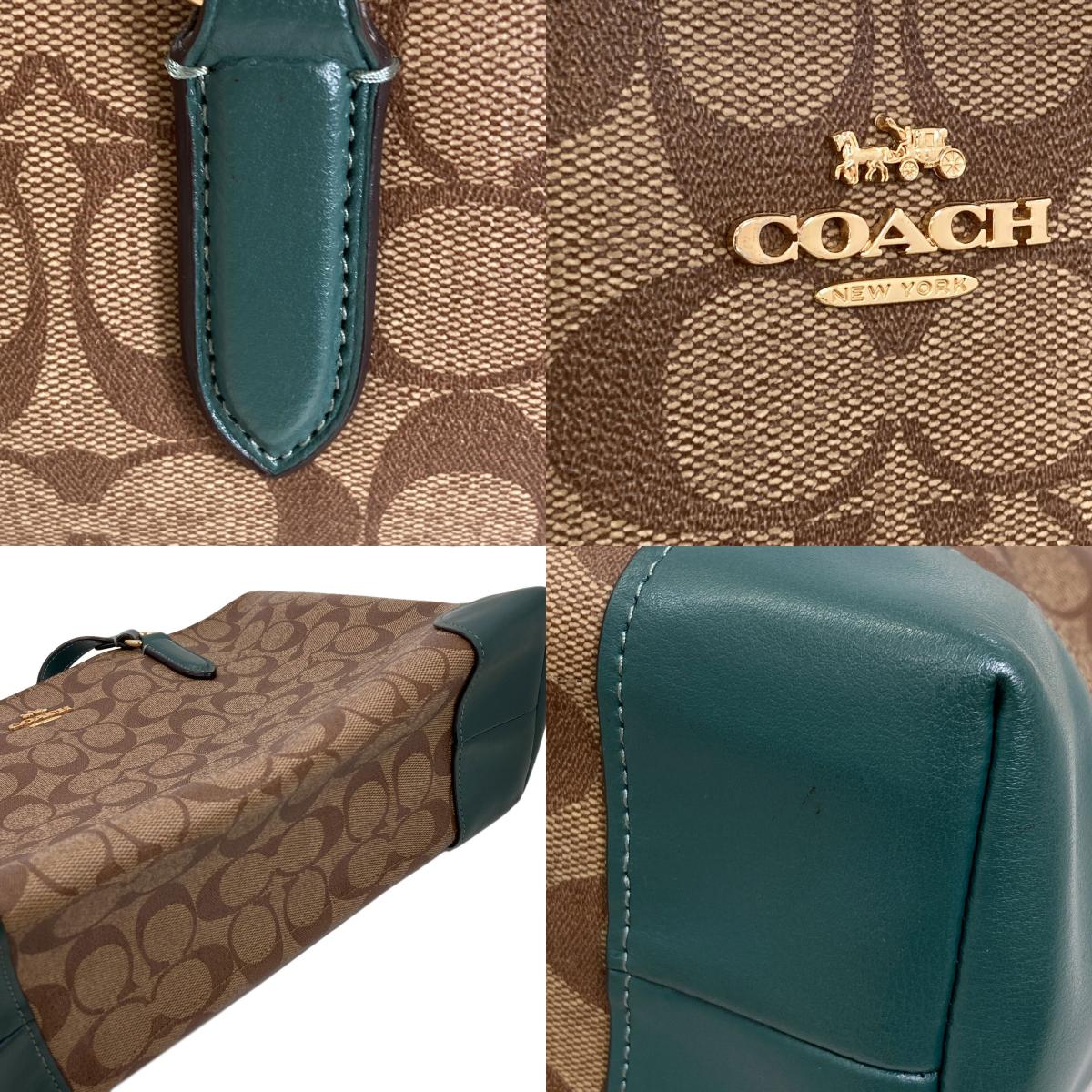 COACH コーチ F29208 シグネチャー トートバッグ PVC レディース 中古