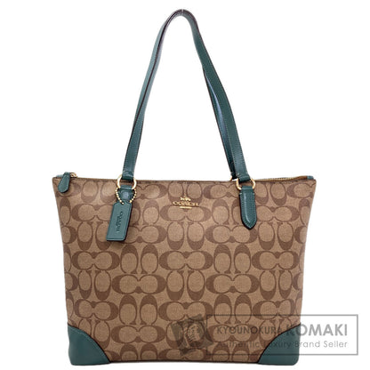 COACH コーチ F29208 シグネチャー トートバッグ PVC レディース 中古
