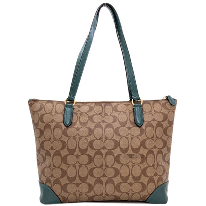 COACH コーチ F29208 シグネチャー トートバッグ PVC レディース 中古