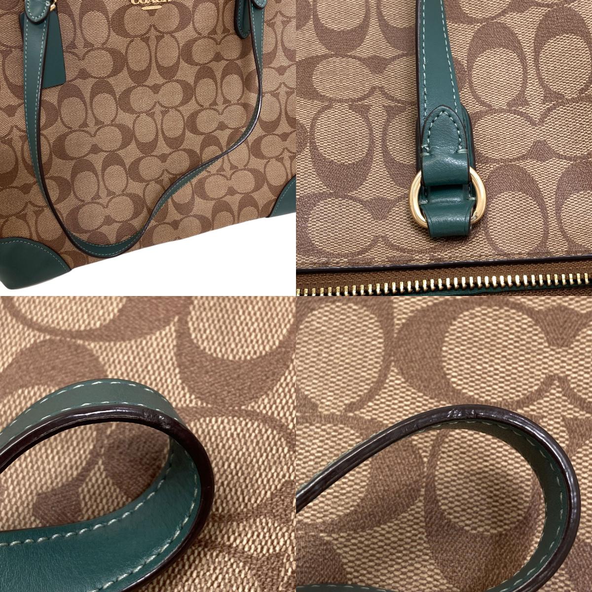 COACH コーチ F29208 シグネチャー トートバッグ PVC レディース 中古