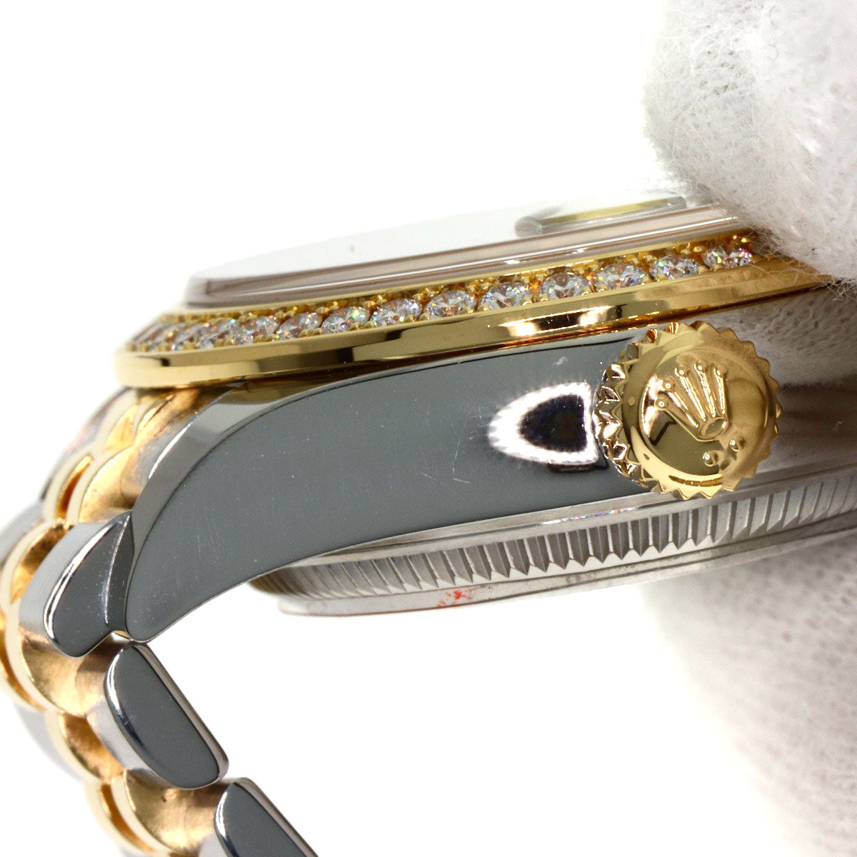 ROLEX ロレックス 279383RBR デイトジャスト 10P ベゼルダイヤモンド 腕時計 SS レディース 中古