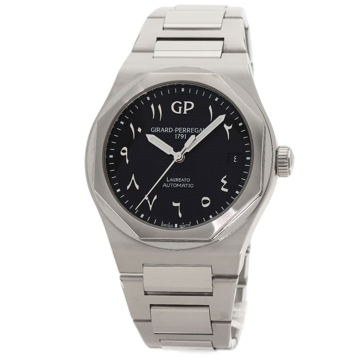GIRARD-PERREGAUX ジラール・ペルゴ 81010-11-1750-11A ロレアート 42mm リミテッドエディション 28本限定 アラビア文字盤 腕時計 SS メンズ 中古