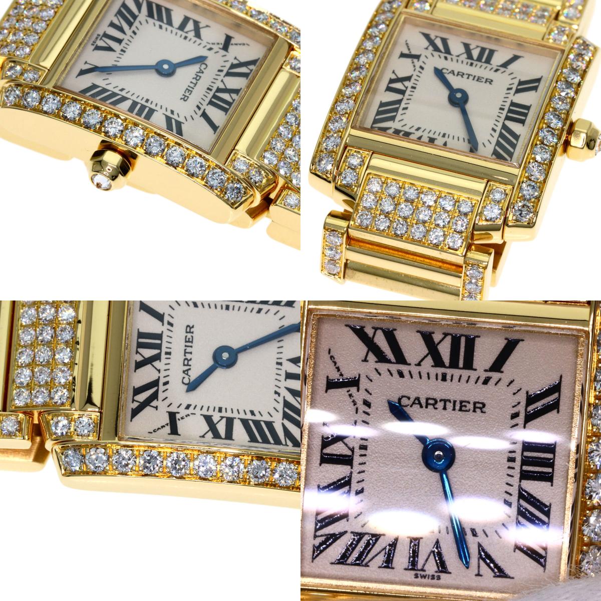 カルティエ WE1001RD タンクフランセーズ SM 純正 フル ダイヤモンド 腕時計 中古 商品画像19