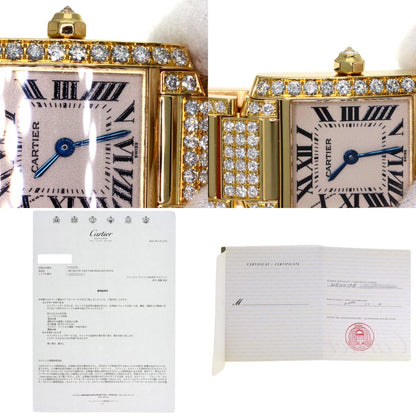 カルティエ WE1001RD タンクフランセーズ SM 純正 フル ダイヤモンド 腕時計 中古 商品画像20