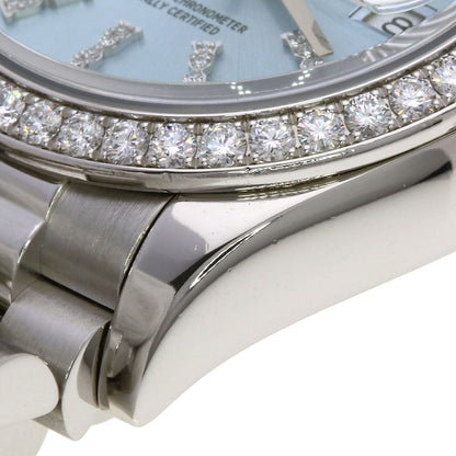 ROLEX ロレックス 279136RBR デイトジャスト 28 ベゼル ダイヤモンド 腕時計 PT レディース 中古