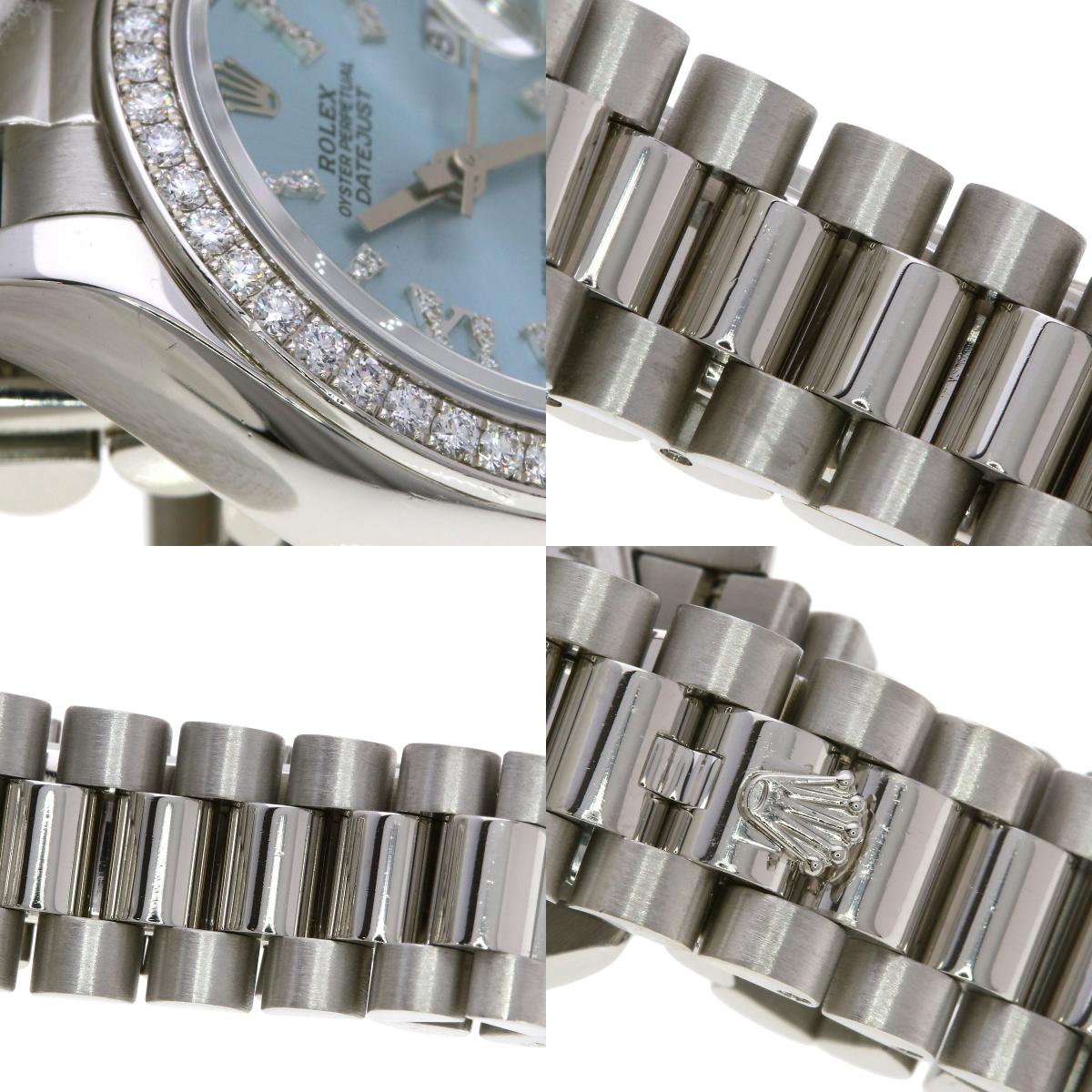 ROLEX ロレックス 279136RBR デイトジャスト 28 ベゼル ダイヤモンド 腕時計 PT レディース 中古