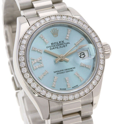 ROLEX ロレックス 279136RBR デイトジャスト 28 ベゼル ダイヤモンド 腕時計 PT レディース 中古