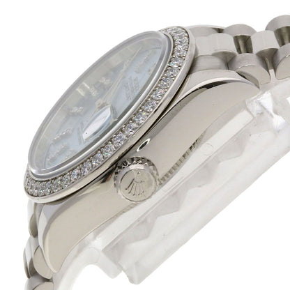ROLEX ロレックス 279136RBR デイトジャスト 28 ベゼル ダイヤモンド 腕時計 PT レディース 中古