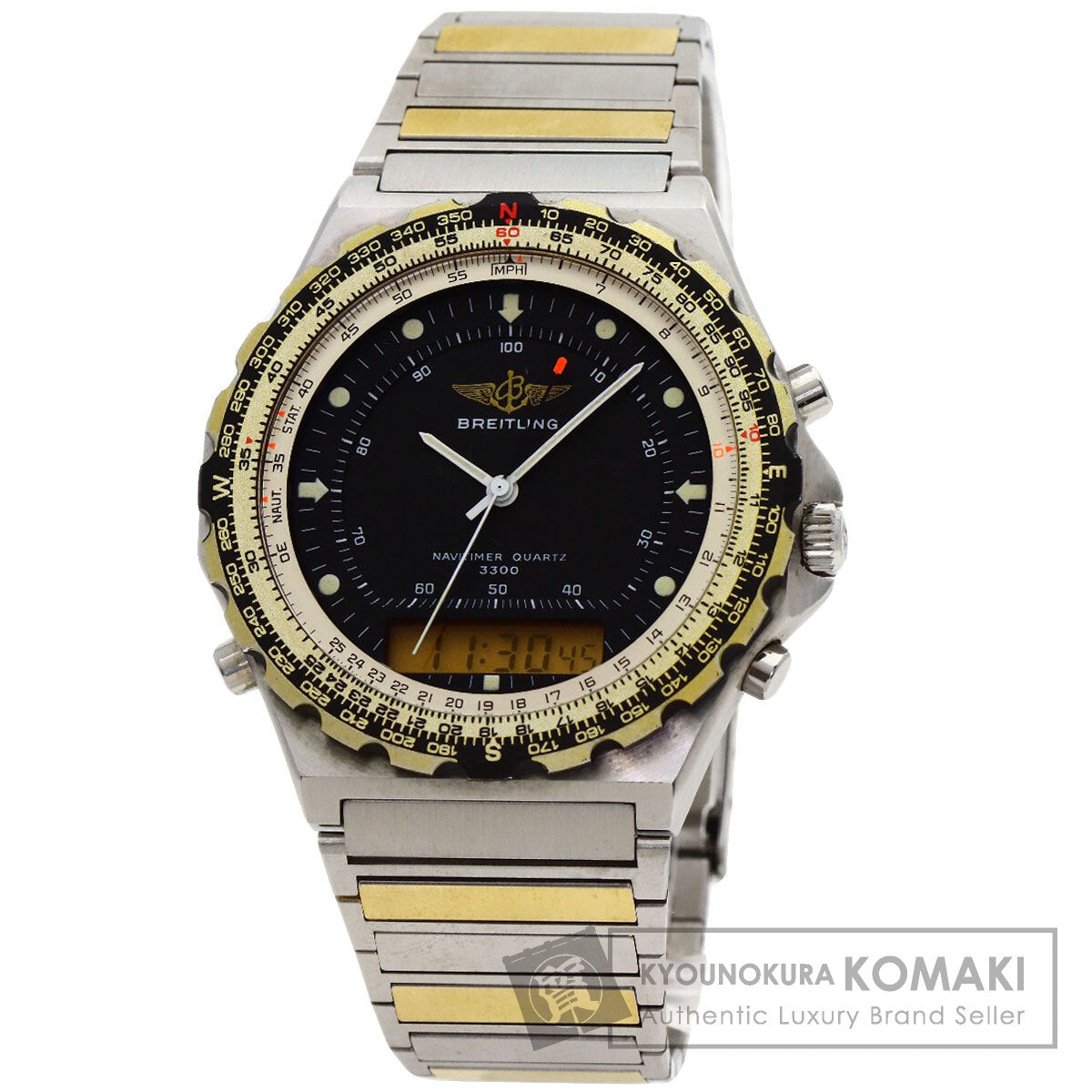 BREITLING ブライトリング 80971 ナビタイマー デジタル 腕時計 SS メンズ 中古