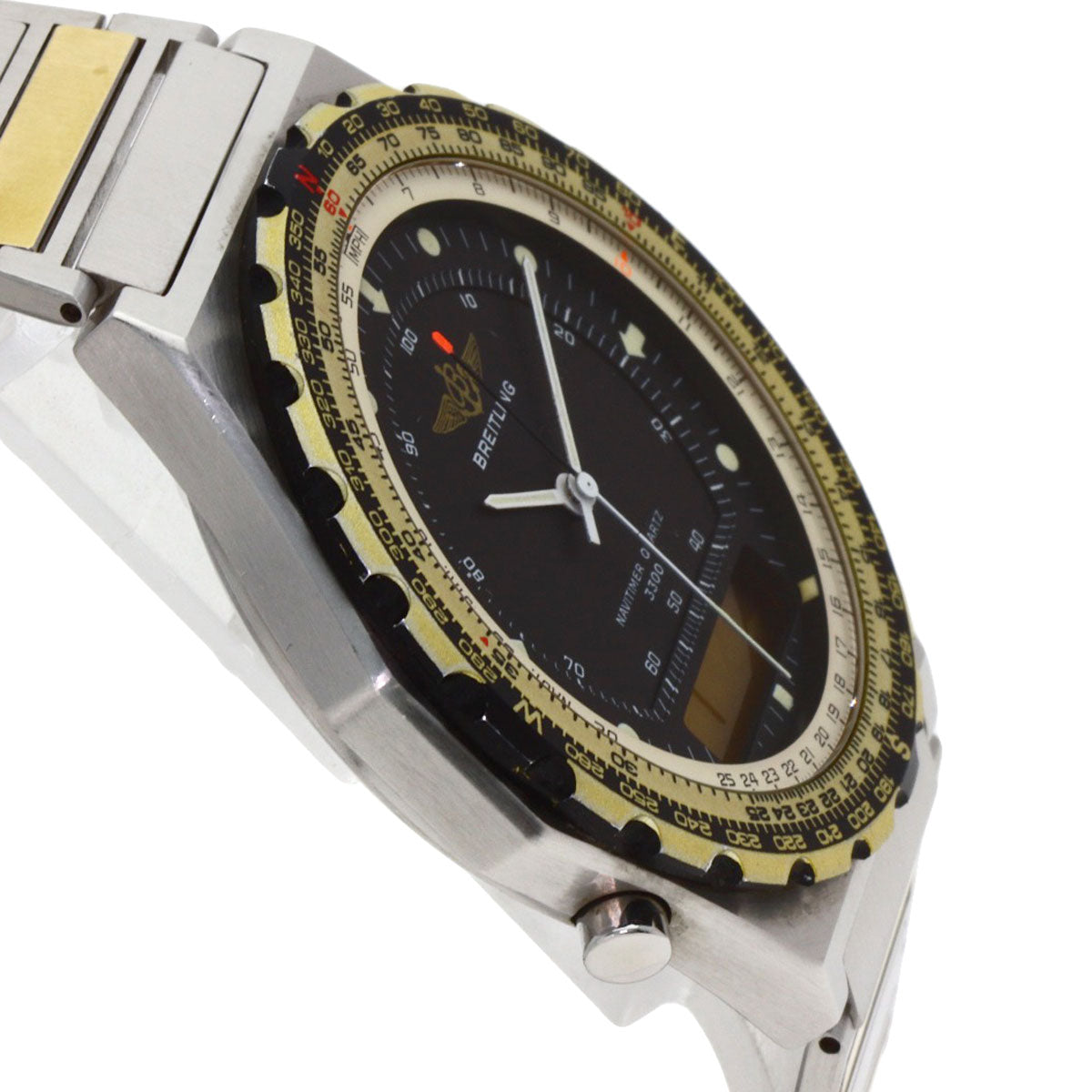 BREITLING ブライトリング 80971 ナビタイマー デジタル 腕時計 SS メンズ 中古
