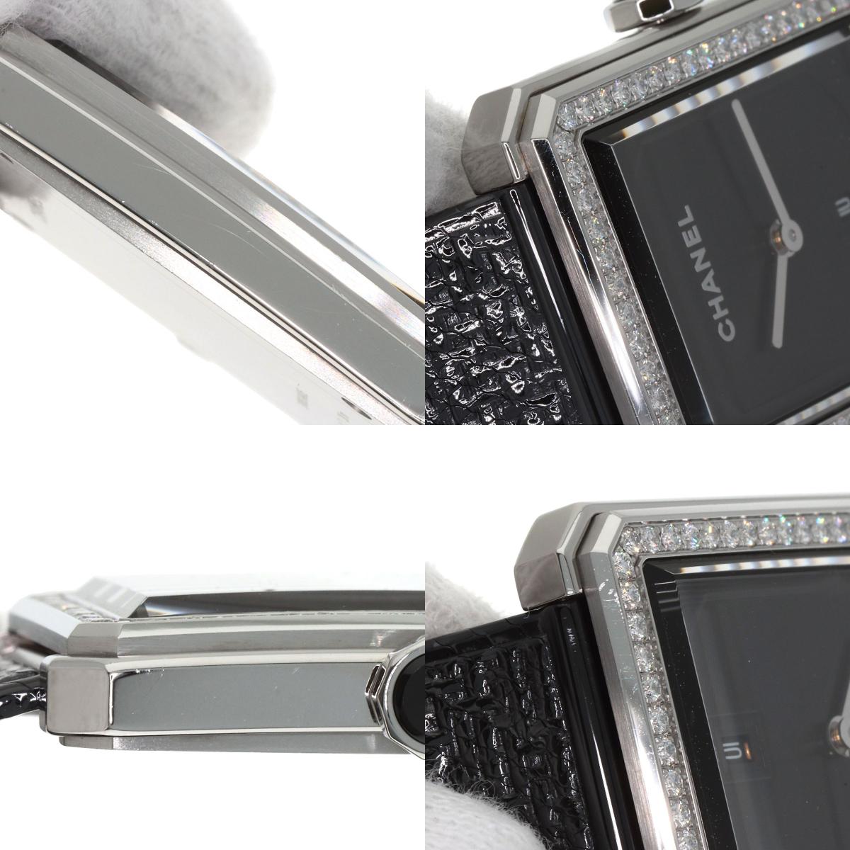 CHANEL シャネル H5318 ボーイフレンド ツイード ダイヤモンド 腕時計 SS レディース 中古