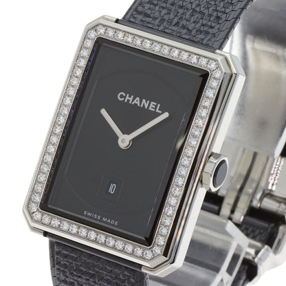 CHANEL シャネル H5318 ボーイフレンド ツイード ダイヤモンド 腕時計 SS レディース 中古