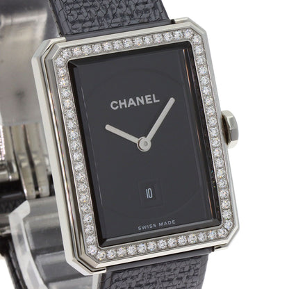 CHANEL シャネル H5318 ボーイフレンド ツイード ダイヤモンド 腕時計 SS レディース 中古