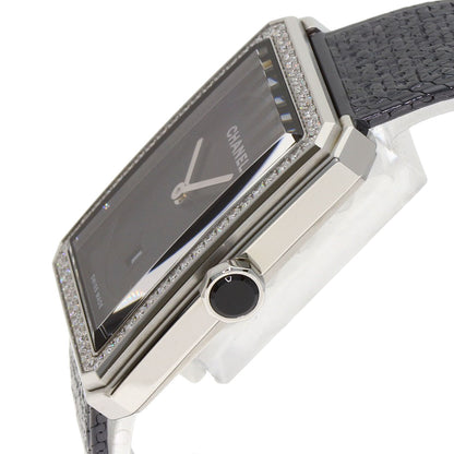 CHANEL シャネル H5318 ボーイフレンド ツイード ダイヤモンド 腕時計 SS レディース 中古