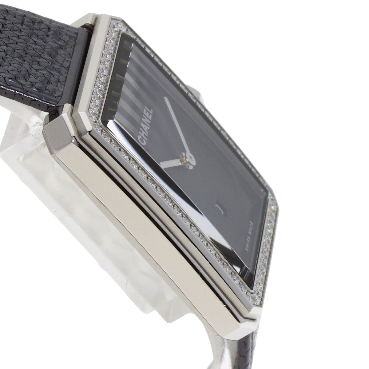 CHANEL シャネル H5318 ボーイフレンド ツイード ダイヤモンド 腕時計 SS レディース 中古