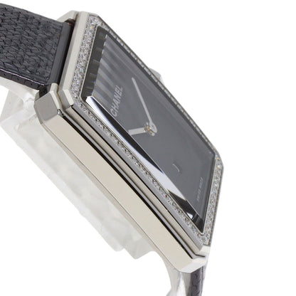 CHANEL シャネル H5318 ボーイフレンド ツイード ダイヤモンド 腕時計 SS レディース 中古