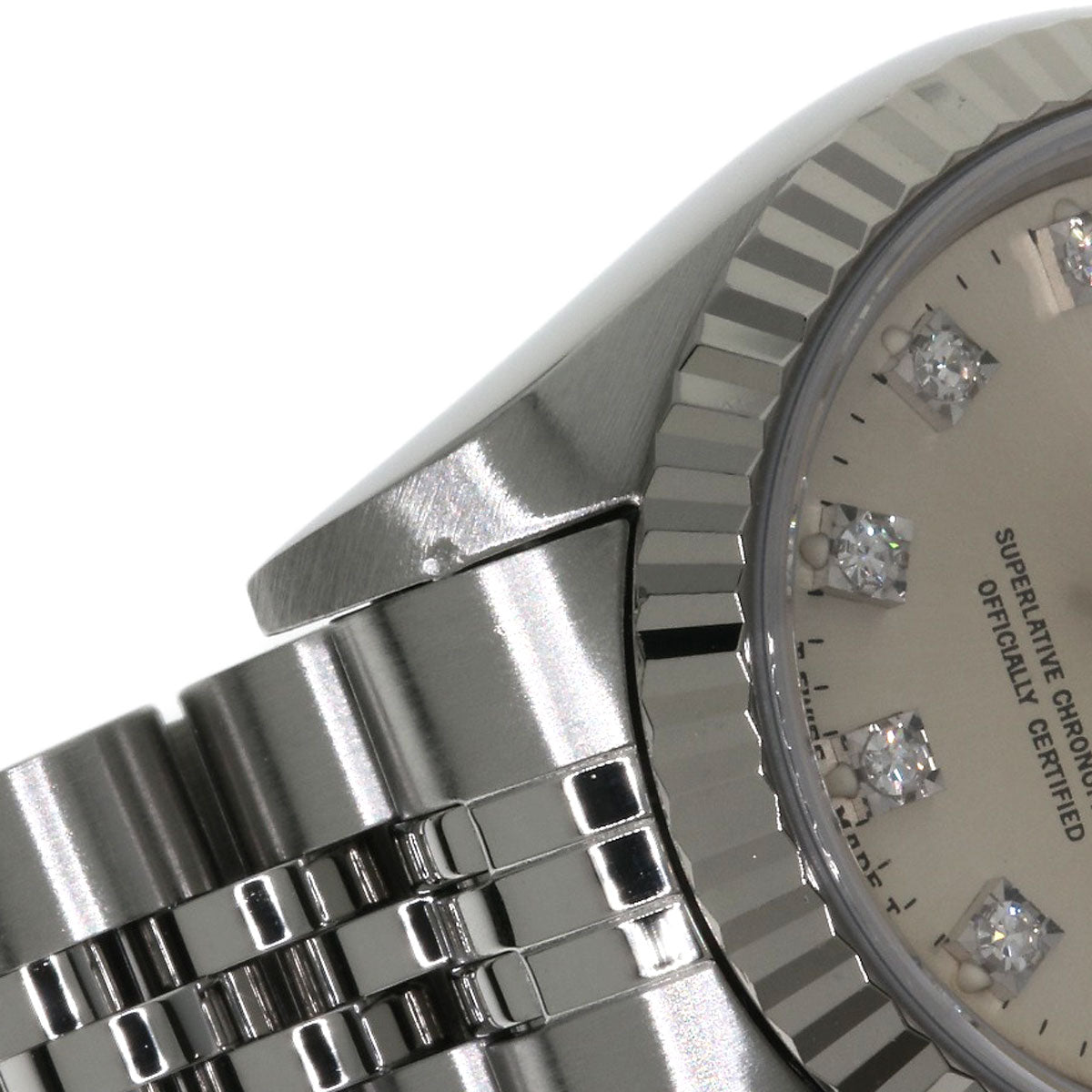 ROLEX ロレックス 69174G デイトジャスト 10P ダイヤモンド 腕時計 SS レディース 中古