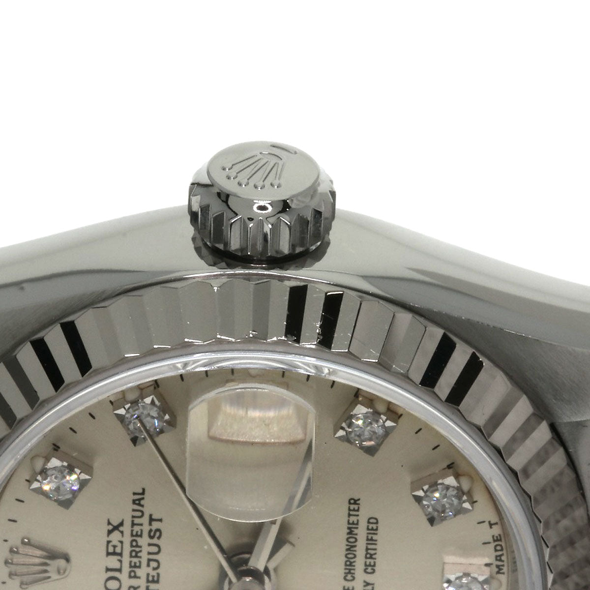 ROLEX ロレックス 69174G デイトジャスト 10P ダイヤモンド 腕時計 SS レディース 中古