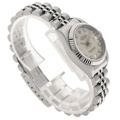ROLEX ロレックス 69174G デイトジャスト 10P ダイヤモンド 腕時計 SS レディース 中古