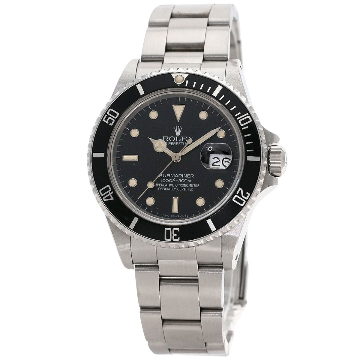ROLEX ロレックス 168000 サブマリーナデイト オールトリチウム 1987年製 ヴィンテージ 腕時計 SS メンズ 中古