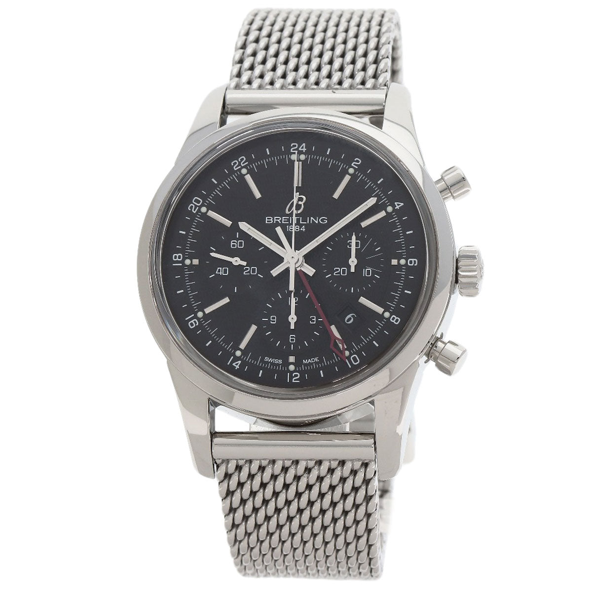 BREITLING ブライトリング AB0451 トランスオーシャン クロノグラフ GMT 世界限定2000本 腕時計 SS メンズ 中古