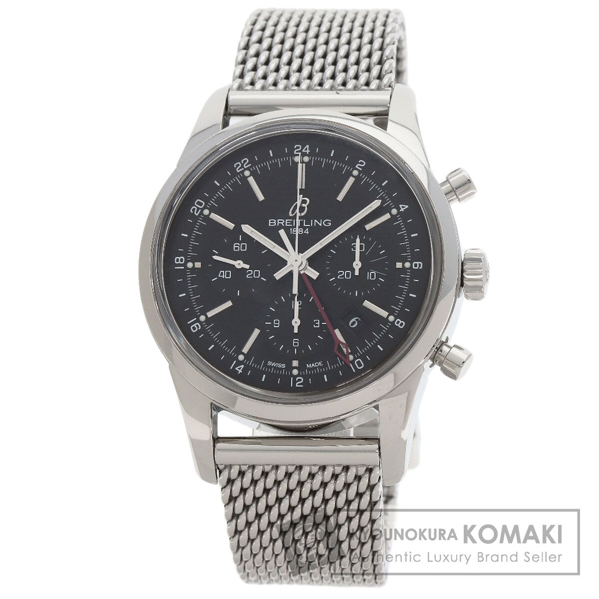 BREITLING ブライトリング AB0451 トランスオーシャン クロノグラフ GMT 世界限定2000本 腕時計 SS メンズ 中古