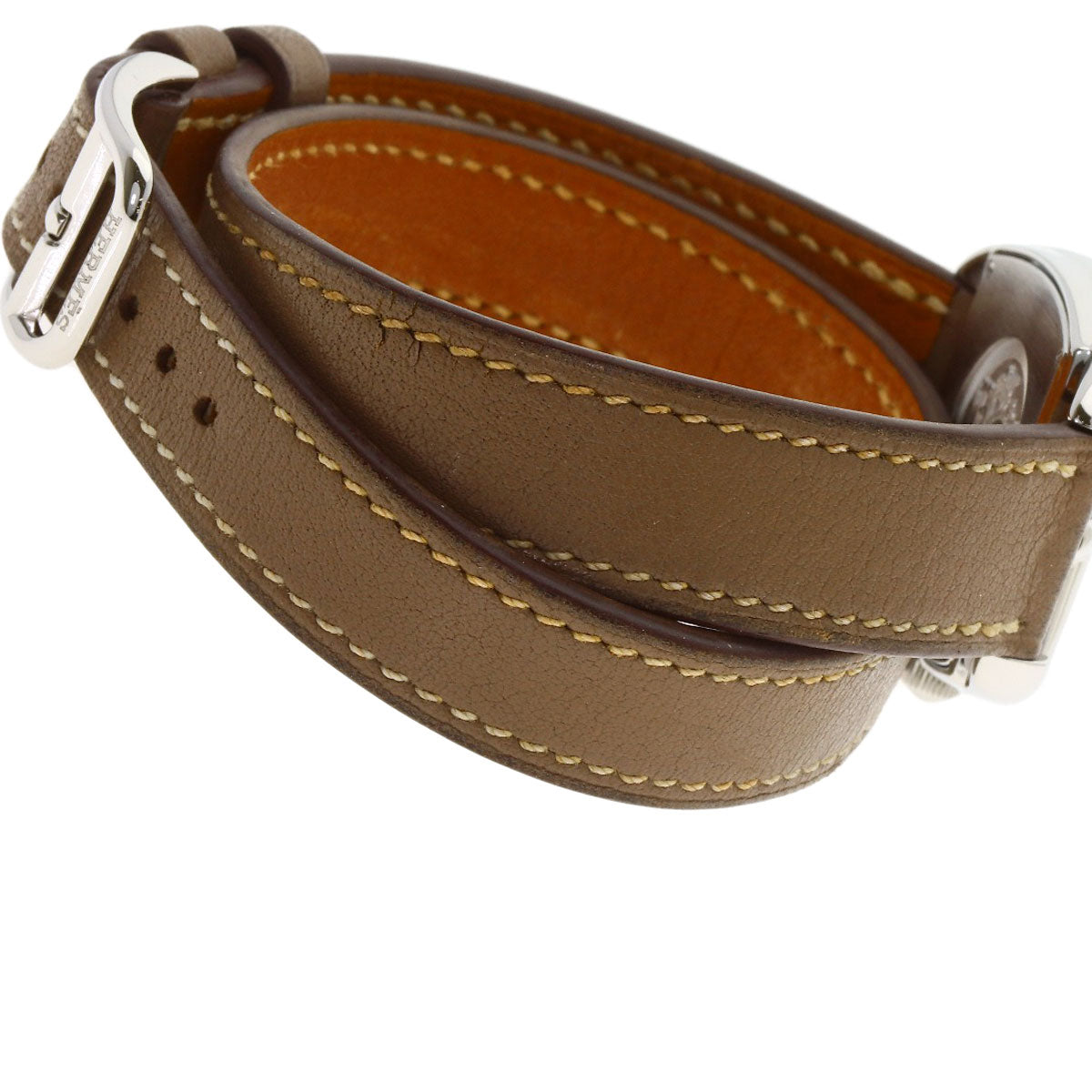 HERMES エルメス CT1.210 ケープコッド ドゥブルトゥール エトゥープ 腕時計 SS レディース 中古
