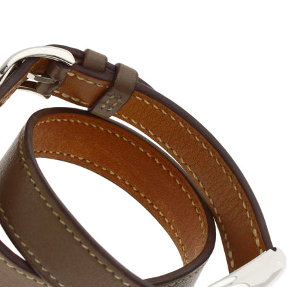 HERMES エルメス CT1.210 ケープコッド ドゥブルトゥール エトゥープ 腕時計 SS レディース 中古
