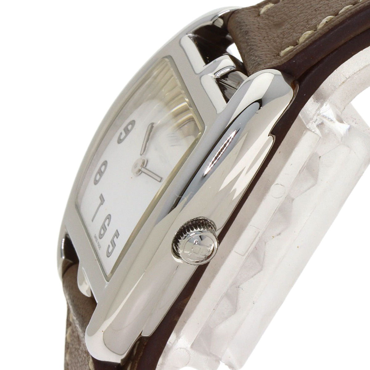 HERMES エルメス CT1.210 ケープコッド ドゥブルトゥール エトゥープ 腕時計 SS レディース 中古