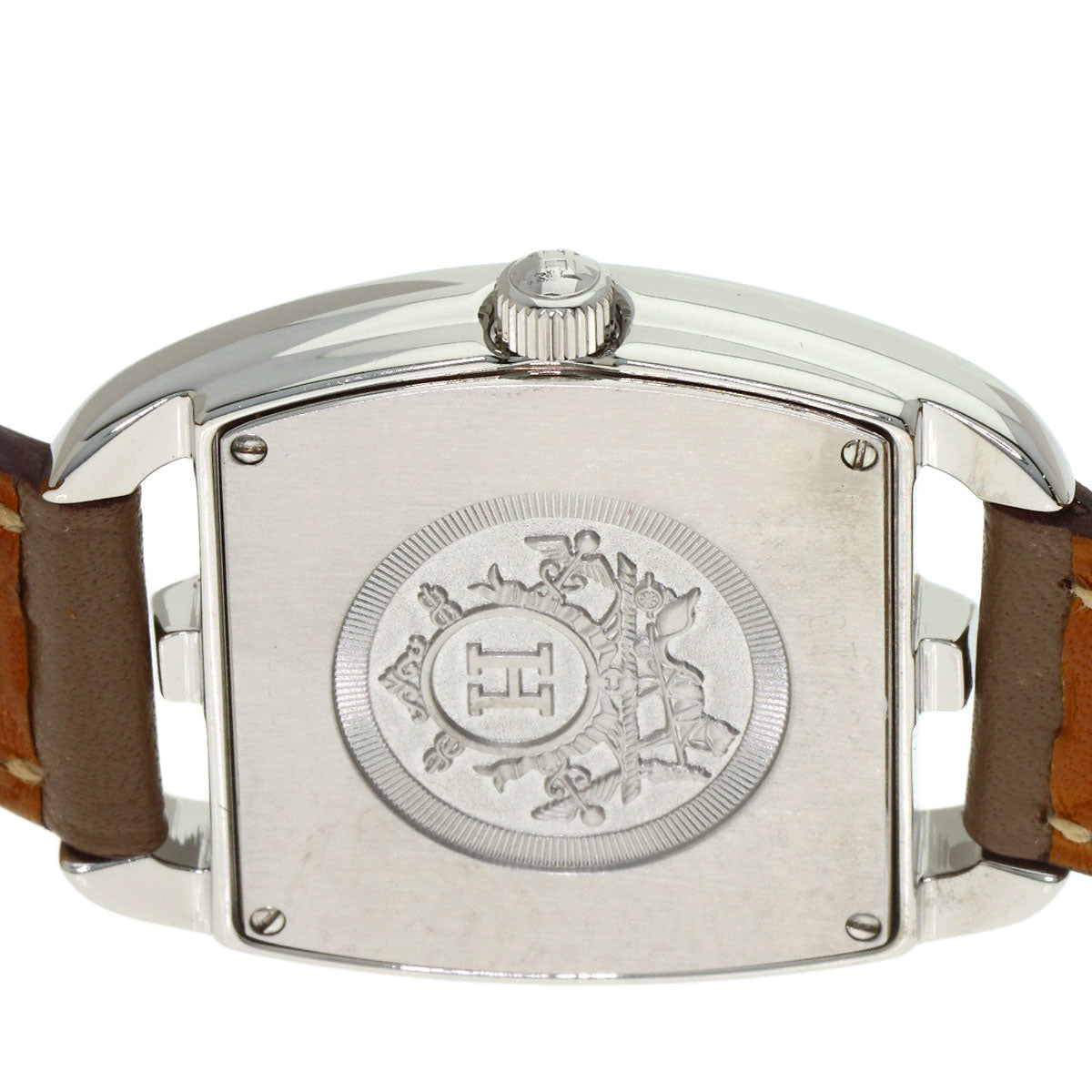 HERMES エルメス CT1.210 ケープコッド ドゥブルトゥール エトゥープ 腕時計 SS レディース 中古