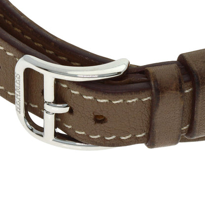 HERMES エルメス CT1.210 ケープコッド ドゥブルトゥール エトゥープ 腕時計 SS レディース 中古
