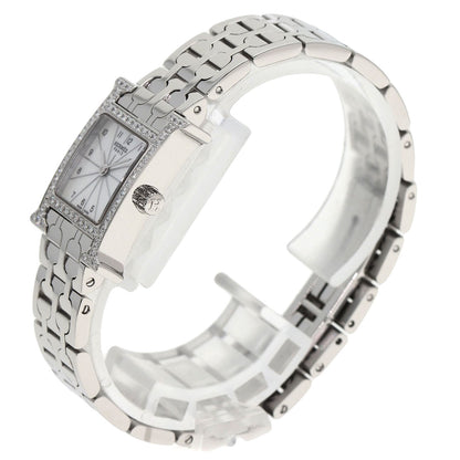 HERMES エルメス HH1.130 Hウォッチ ミニ ダイヤモンド 腕時計 SS レディース 中古