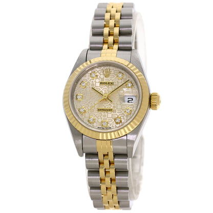 ROLEX ロレックス 79173G デイトジャスト 10P ダイヤモンド 腕時計 SS レディース 中古