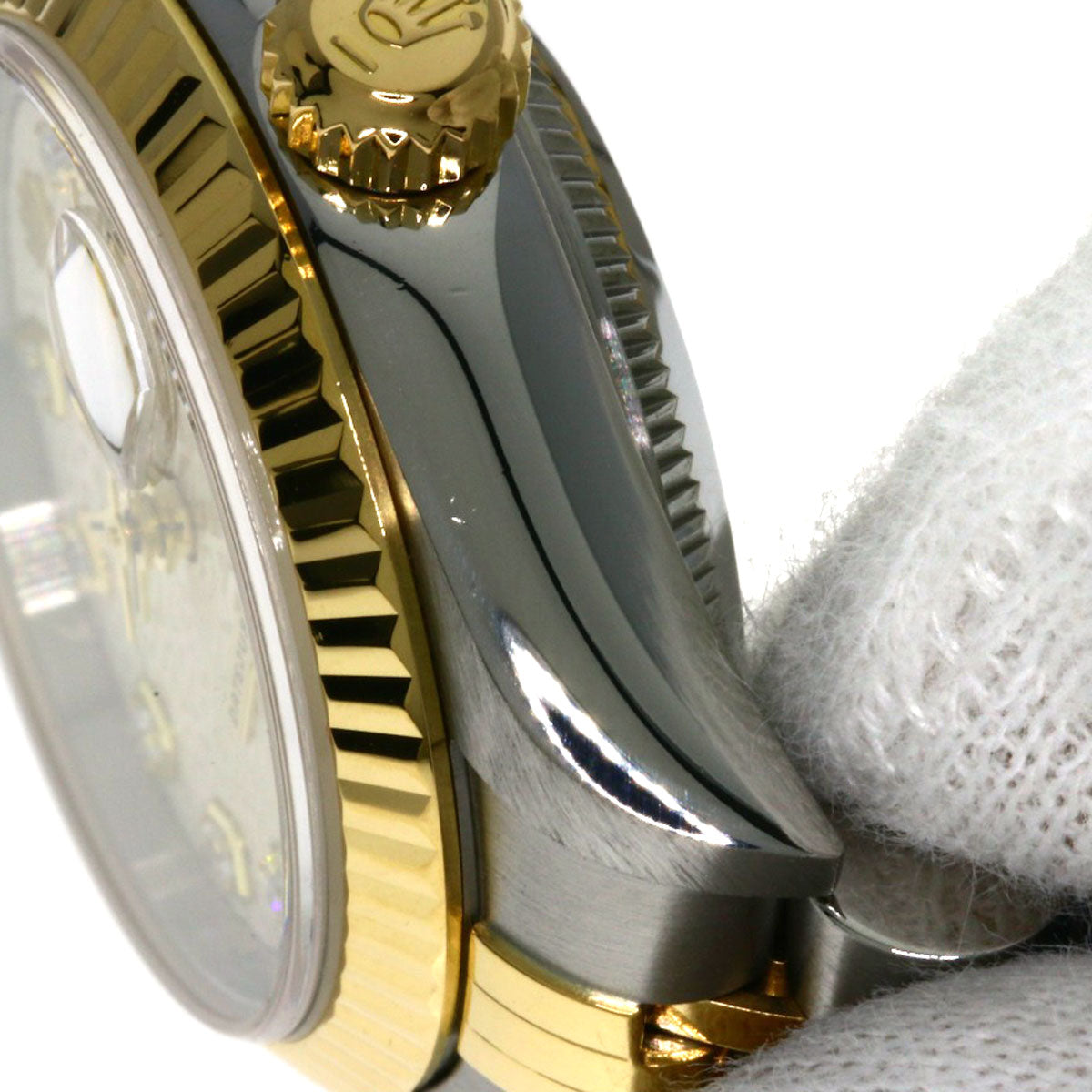 ROLEX ロレックス 79173G デイトジャスト 10P ダイヤモンド 腕時計 SS レディース 中古