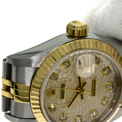 ROLEX ロレックス 79173G デイトジャスト 10P ダイヤモンド 腕時計 SS レディース 中古