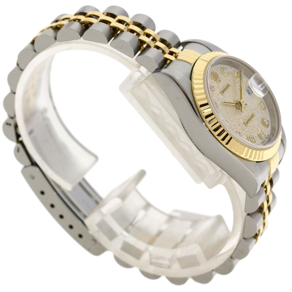 ROLEX ロレックス 79173G デイトジャスト 10P ダイヤモンド 腕時計 SS レディース 中古