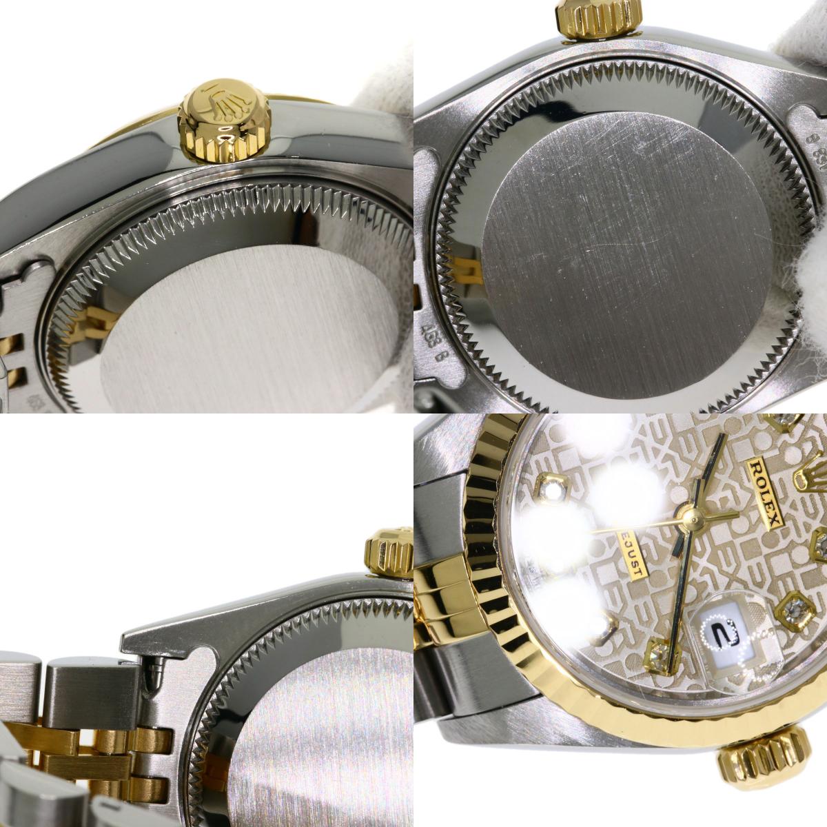 ROLEX ロレックス 79173G デイトジャスト 10P ダイヤモンド 腕時計 SS レディース 中古