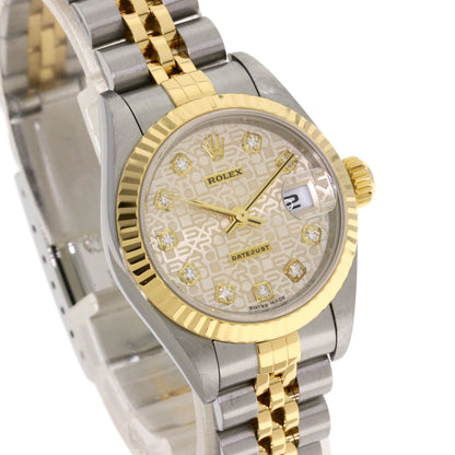 ROLEX ロレックス 79173G デイトジャスト 10P ダイヤモンド 腕時計 SS レディース 中古