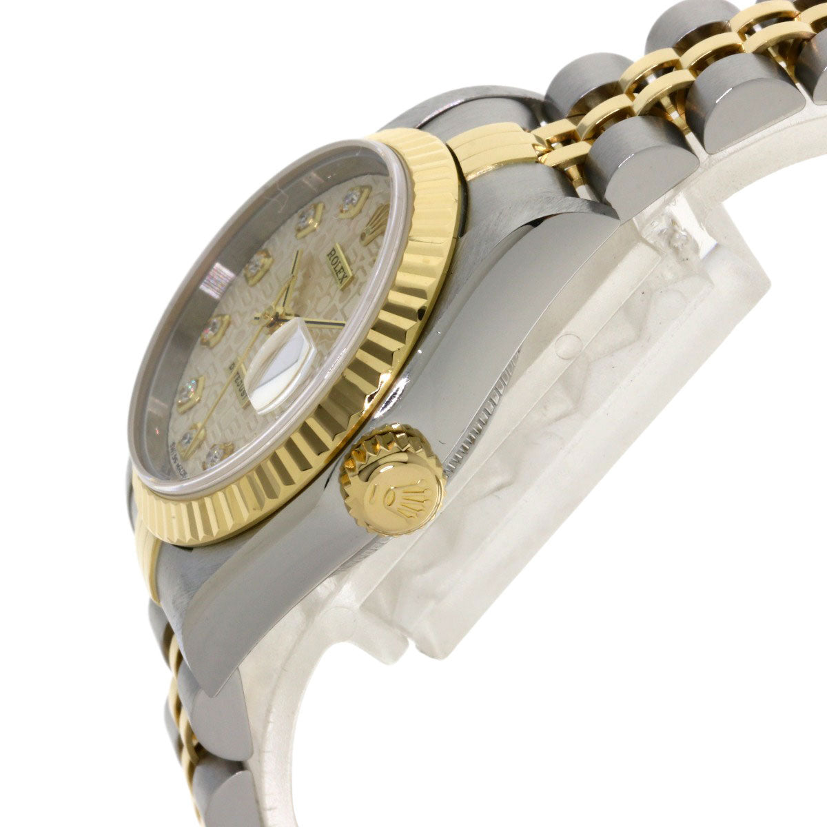 ROLEX ロレックス 79173G デイトジャスト 10P ダイヤモンド 腕時計 SS レディース 中古
