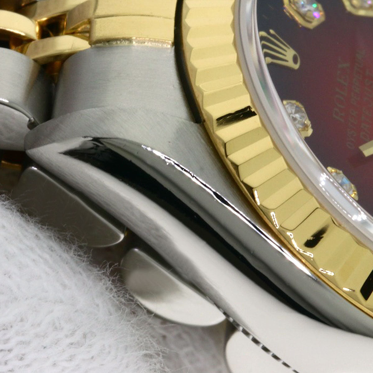ROLEX ロレックス 69173G デイトジャスト 10P ダイヤモンド チェリーグラデーション 腕時計 SS レディース 中古