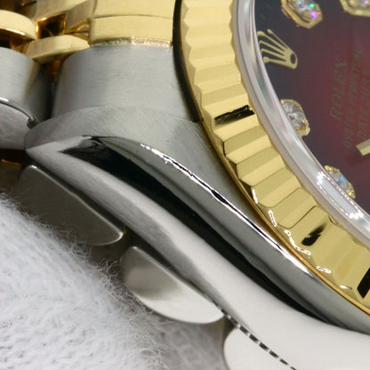 ROLEX ロレックス 69173G デイトジャスト 10P ダイヤモンド チェリーグラデーション 腕時計 SS レディース 中古
