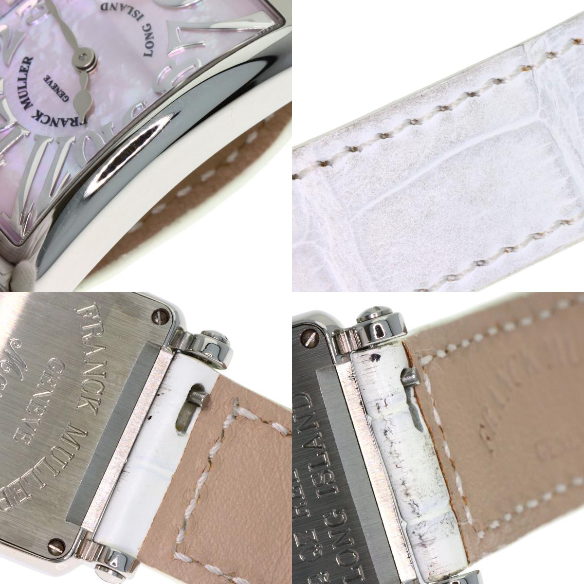 FRANCK MULLER フランクミュラー 902QZRELMOP ロングアイランド マザーオブパール 腕時計 SS レディース 中古