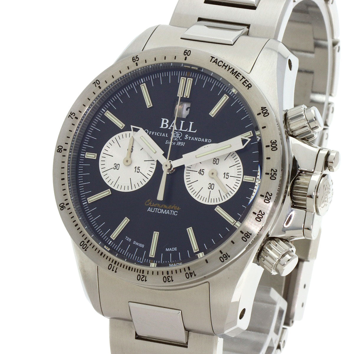 BALLWATCH ボールウォッチ CM2198C-S2CJ-BK エンジニア ハイドロカーボン レーサー クロノグラフ 腕時計 SS メンズ 中古
